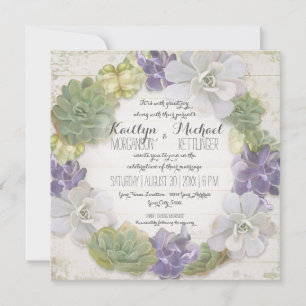 Invitation Boho occidental succulent de la feuille de courge