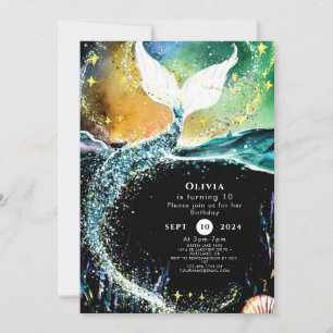 Invitation Boho Ocean Mermaid Anniversaire