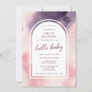 Invitation Boho Ombre Arch Personnalisé Baby shower neutre ge