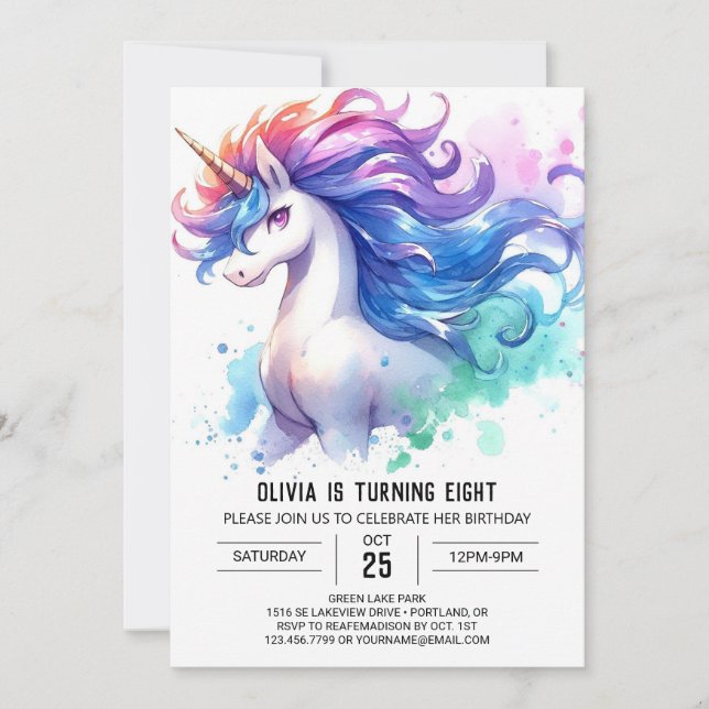 Invitation Boho Online Horse Anniversaire (Devant)