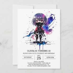 Invitation Boho Online Petite Ninja Anniversaire