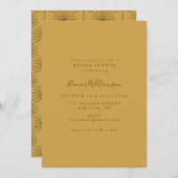 Boho Palm feuille Botanique Fête des mariées jaune