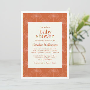 Invitation Boho Palm Feuille rouille Baby shower botanique