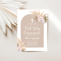 Boho Pampas Arche en herbe Première communion sain