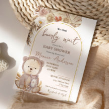 Boho Pampas Baby shower Ours Grass
