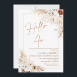 Invitation Boho Pampas Cadre en herbe Bonjour 40e anniversair<br><div class="desc">Boho Pampas Grass Frame Hello 40th Birthday Invitation d'anniversaire d'inspiration bohème avec deux arrangements floraux beige et marron avec gazon de pampas et une image de calligraphie moderne se dirigeant dans l'or faux rose. Idéal pour ceux qui recherchent une invitation d'anniversaire de style bohème.</div>
