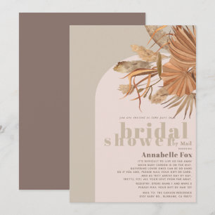 Invitation Boho Pampas Grass Fête des mariées par Mail Invita