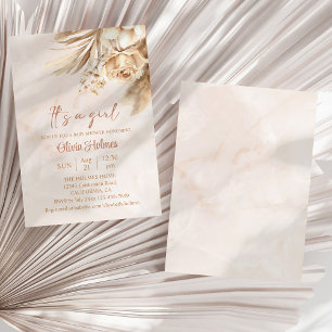 Invitation Boho Pampas Grass Floral C'est un Baby shower de f