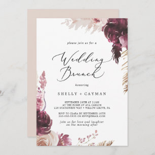 Invitation Boho Pampas Grass Mariage Brunch