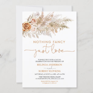 Invitation Boho Pampas Grass Rien de fantaisie Juste Amour Ma