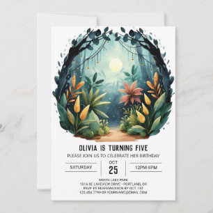 Invitation Boho Pine Adventure Woodland Anniversaire