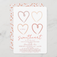 Boho Pink Hearts Chéri Baby shower Drive by