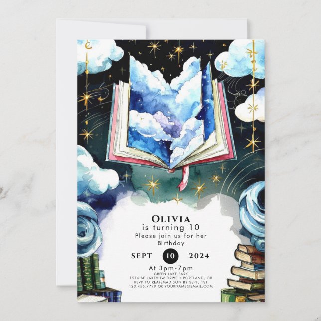 Invitation Boho pour enfants Whimsical Storybook Anniversaire (Devant)