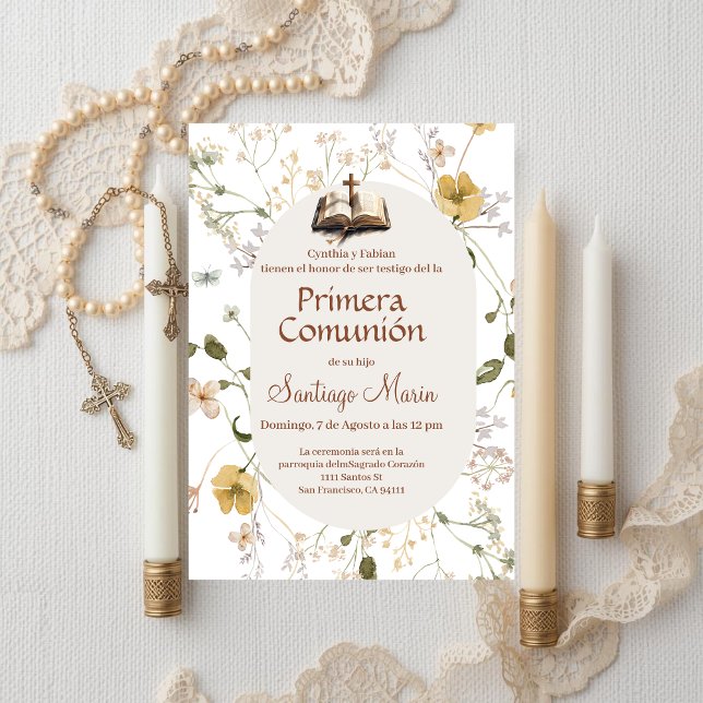 Invitation Boho Première communion espagnole (Créateur téléchargé)