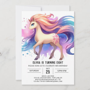 Invitation Boho Printable Cheval Anniversaire
