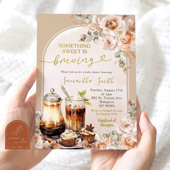 Invitation Boho Quelque Chose De Doux Brûle Baby shower (Créateur téléchargé)