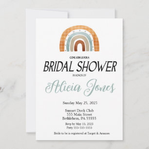 Invitation Boho Rainbow Bridal Show