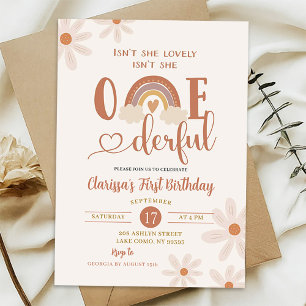Invitation Boho Rainbow n'est-elle pas magnifique premier ann