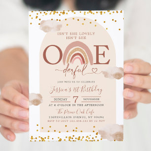Invitation Boho Rainbow n'est-elle pas un anniversaire magnif