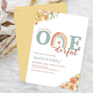 Invitation Boho Rainbow Onederday