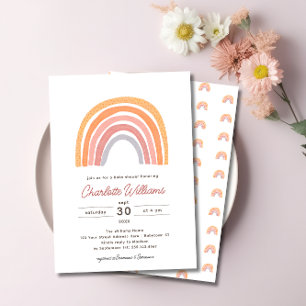 Invitation Boho Rainbow Watercolor Baby shower