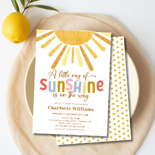 Invitation Boho Ray of Sunshine Baby shower