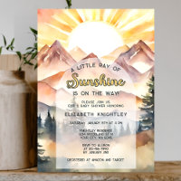 Boho Ray of Sunshine Nature Mountains Baby shower