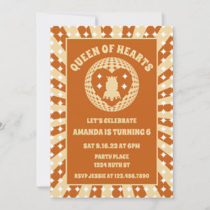 Invitation Boho Reine Des Coeurs Fête D'Anniversaire