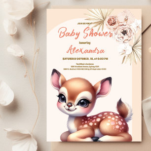 Invitation Boho rennes Safari Animaux Baby shower