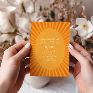 Invitation Boho Retro voici la Fête des mariées du soleil