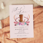 Invitation Boho rose Sweet sixteen de fille<br><div class="desc">Boho rose Sweet sixteen de fille à mâchoires Invitation d'anniversaire</div>