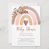 Boho Rust Terracotta Aquarelle Arc-en-ciel