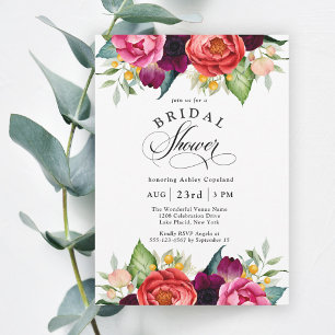 Invitation Boho Rustic Fall Aquarelle Fête des mariées floral
