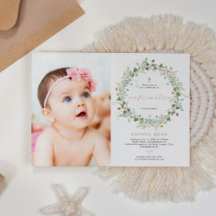 Invitation Boho Rustic Fleurs sauvages - Confirmation photo