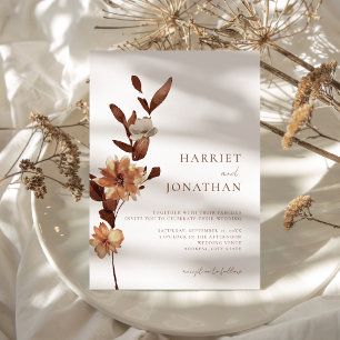 Invitation Boho Rustic Floral Mariage