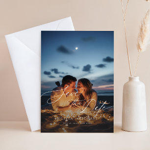 Invitation Boho Rustic QR Code photo Mariage Enregistrer la d