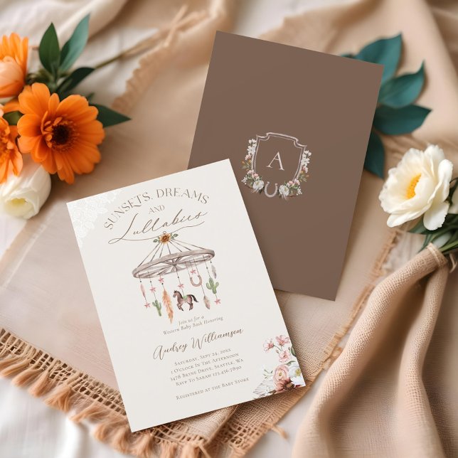 Invitation Boho Rustic Wagon Wheel Mobile Baby shower occiden (Boho Rustic Wagon Wheel Mobile Western Baby Shower Invitation)