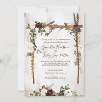 Boho Rustic Wood & Floral Arch Mariage