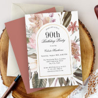 Boho Rustique Arch Frame Floral 90e fête d'anniver