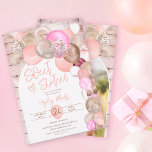 Invitation Boho rustique parties scintillant ballons rose Swe<br><div class="desc">Un Boho Rustique parties scintillant ballons rose Sweet 16 anniversaire invitation avec aquarelle peinte à la main rose pastel,  pêche,  ballons de corail,  avec or et rose parties scintillant or et confetti. Une arche de ballons sur une plage claire,  en bois rayé rustique. Ajoutez votre photo à l'arrière !</div>