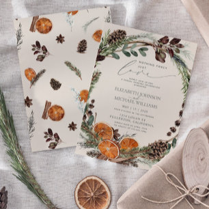 Invitation Boho rustique Rien de fantaisie Juste Amour Citrus