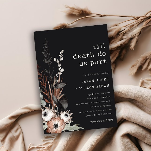 Invitation Boho Rustique rouille gothique Mariage botanique n (Créateur téléchargé)