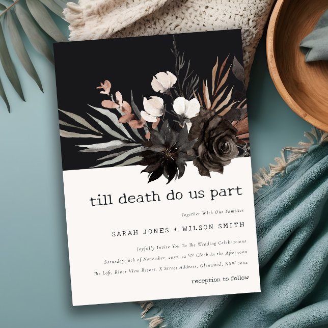 Invitation Boho Rustique rouille gothique Mariage botanique n (Créateur téléchargé)