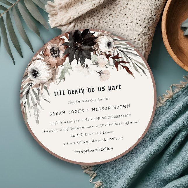 Invitation Boho Rustique rouille gothique Mariage botanique n (Créateur téléchargé)