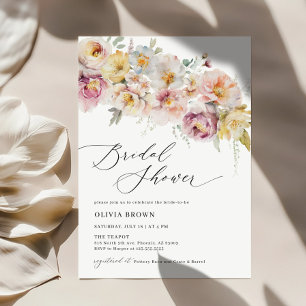 Invitation Boho Sage Blush Floral Bridal
