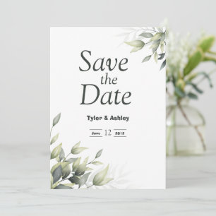 Invitation Boho Sage Floral Mariage élégant
