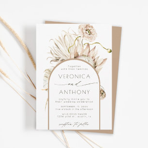 Invitation Boho sauvage Pampas Grass Mariage Floral