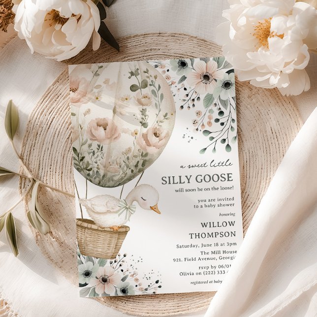 Invitation Boho Silly Goose Girl Baby Shower (Créateur téléchargé)