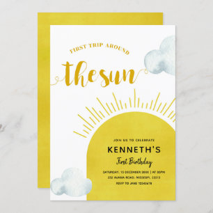 Invitation Boho Sun First Birthday