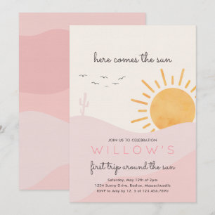 Invitation Boho Sunshine Voici Le Soleil Anniversaire Fête